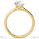 4 claw natural diamond engagement ring yellow gold with 18k yellow gold metal and round shape diamond