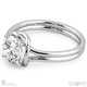solitaire knot natural diamond engagement ring white gold with 9k white gold metal and round shape diamond