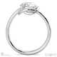 solitaire knot natural diamond engagement ring white gold with 9k white gold metal and round shape diamond