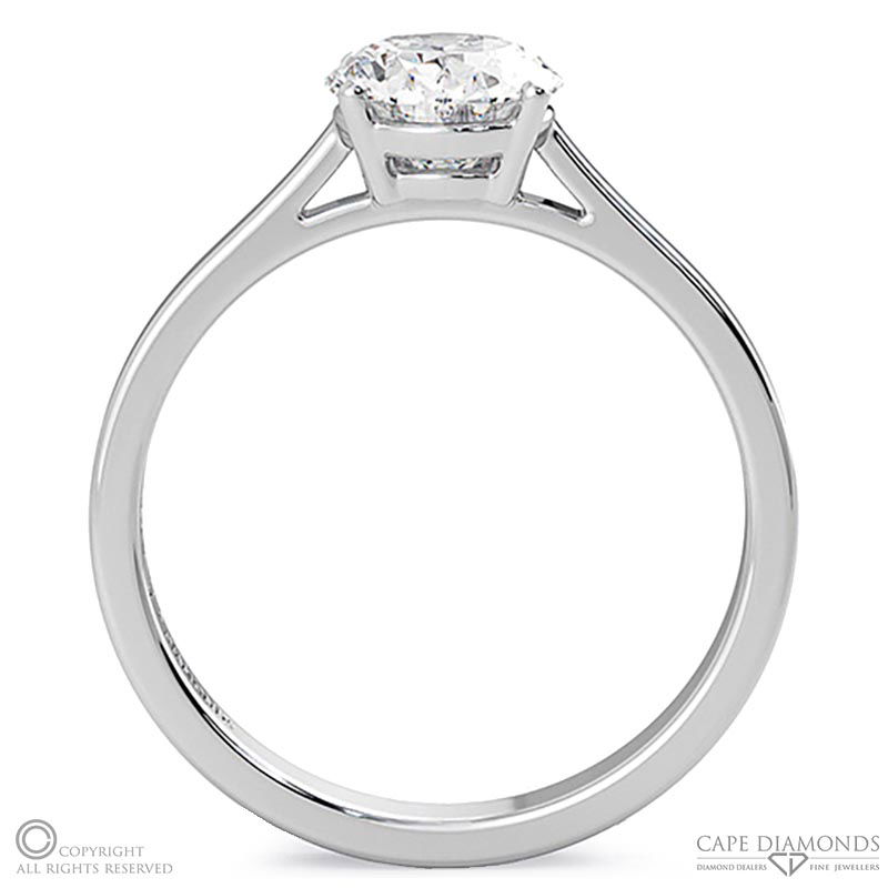 stylish oval natural diamond 4 prong solitaire engagement ring white gold with 9k white gold metal and oval shape diamond