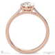 4 claw solitaire lab grown diamond engagement ring rose gold with 9k rose gold metal and oval shape diamond