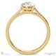 four-claw oval solitaire natural diamond engagement ring yellow gold with 9k yellow gold metal and oval shape diamond
