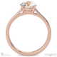 four-claw round solitaire lab grown diamond engagement ring rose gold with 9k rose gold metal and round shape diamond