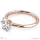 6 claw natural diamond engagement ring rose gold with 9k rose gold metal and round shape diamond