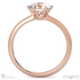 6 claw natural diamond engagement ring rose gold with 9k rose gold metal and round shape diamond