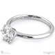 6 claw lab grown diamond engagement ring white gold with 9k white gold metal and round shape diamond