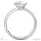 6 claw lab grown diamond engagement ring white gold with 9k white gold metal and round shape diamond