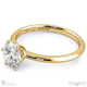 6 claw lab grown diamond engagement ring yellow gold with 9k yellow gold metal and round shape diamond