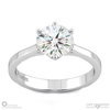 Unique 6 Claw Flawless Natural Diamond Engagement Ring White Gold