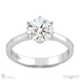 unique 6 claw flawless lab grown diamond engagement ring white gold with 9k white gold metal and round shape diamond