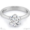 Unique 6 Claw Flawless Natural Diamond Engagement Ring White Gold