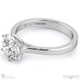 unique 6 claw flawless lab grown diamond engagement ring white gold with 9k white gold metal and round shape diamond