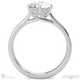 unique 6 claw flawless lab grown diamond engagement ring white gold with 9k white gold metal and round shape diamond