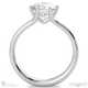 six claw solitaire natural diamond engagement ring white gold with 9k white gold metal and round shape diamond