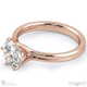 six claw solitaire lab grown diamond engagement ring rose gold with 18k rose gold metal and round shape diamond