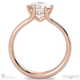 six claw solitaire lab grown diamond engagement ring rose gold with 18k rose gold metal and round shape diamond