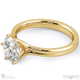 six claw solitaire natural diamond engagement ring yellow gold with 9k yellow gold metal and round shape diamond