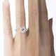 solitaire knot natural diamond engagement ring white gold with 9k white gold metal and round shape diamond
