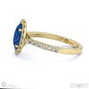 sapphire oval halo engagement ring yellow gold with 9k yellow gold metal and oval shape diamond