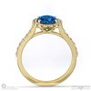 sapphire oval halo engagement ring yellow gold with 9k yellow gold metal and oval shape diamond