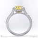 yellow natural diamond oval halo engagement ring white gold with 18k white gold metal and oval shape diamond