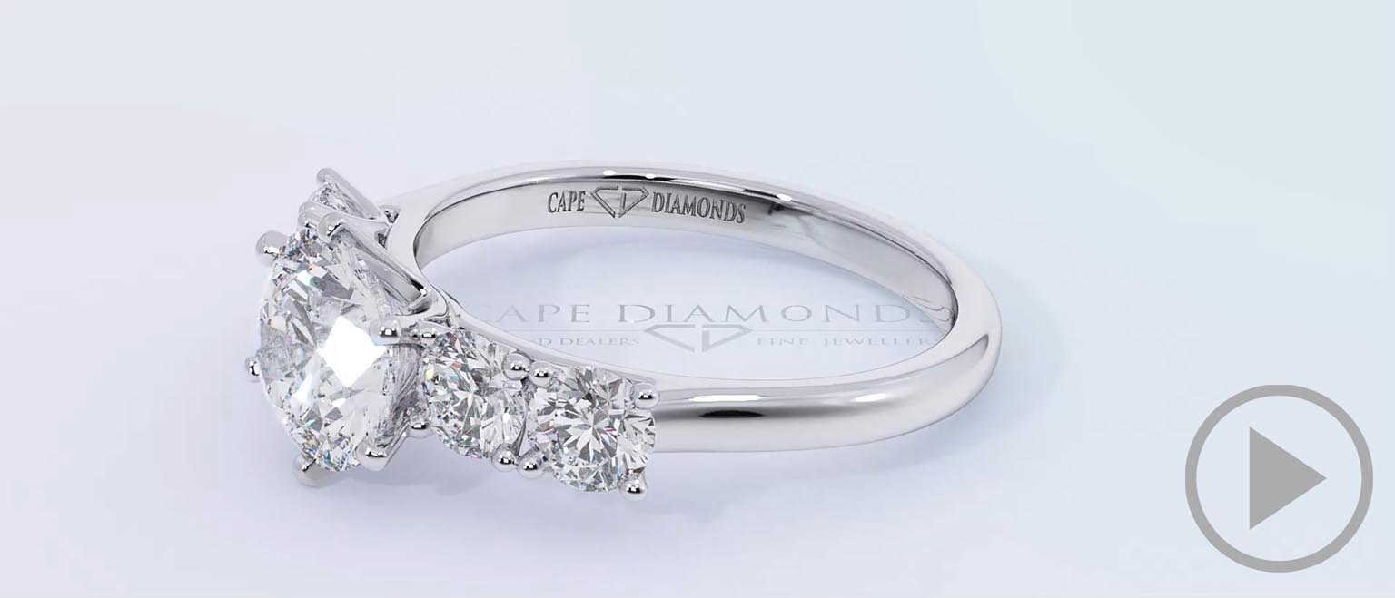 Five Brilliant Lab Grown Diamond Engagement Ring Platinum top video
