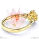 blushing bride fynbos yellow lab grown diamond round trillogy engagement ring yellow gold with 9k yellow gold metal and round shape diamond