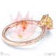 blushing bride fynbos yellow natural diamond round side stone engagement ring rose gold with 18k rose gold metal and round shape diamond