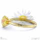 everlasting flower fynbos yellow lab grown diamond round solitaire engagement ring yellow gold with 9k yellow gold metal and round shape diamond