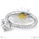 everlasting love pave natural diamond engagement ring white gold with 9k white gold metal and round shape diamond