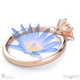 water lily natural diamond engagement ring rose gold with 9k rose gold metal and round shape diamond