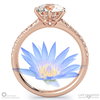 Water Lily Pave Natural Diamond Engagement Ring White Gold