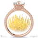 pincushion pave natural diamond engagement ring rose gold with 18k rose gold metal and round shape diamond