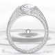 soul feathers lab grown diamond engagement ring white gold with 9k white gold metal and round shape diamond