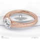 soul feathers natural diamond engagement ring rose gold with 9k rose gold metal and round shape diamond