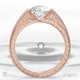 soul feathers natural diamond engagement ring rose gold with 9k rose gold metal and round shape diamond
