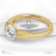 soul feathers lab grown diamond engagement ring yellow gold with 9k yellow gold metal and round shape diamond
