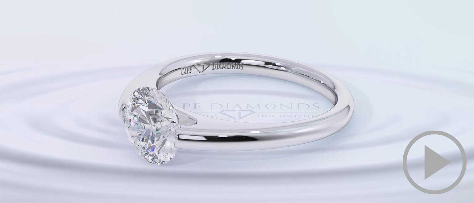 Soul Union Natural Diamond Engagement Ring White Gold top video