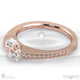 soul amore pavé natural diamond engagement ring rose gold with 18k rose gold metal and round shape diamond