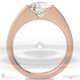 soul amore pavé natural diamond engagement ring rose gold with 18k rose gold metal and round shape diamond