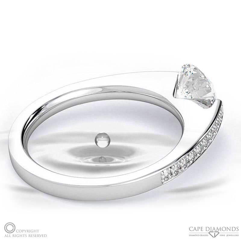 Soul Amore Pavé Natural Diamond Engagement Ring White Gold