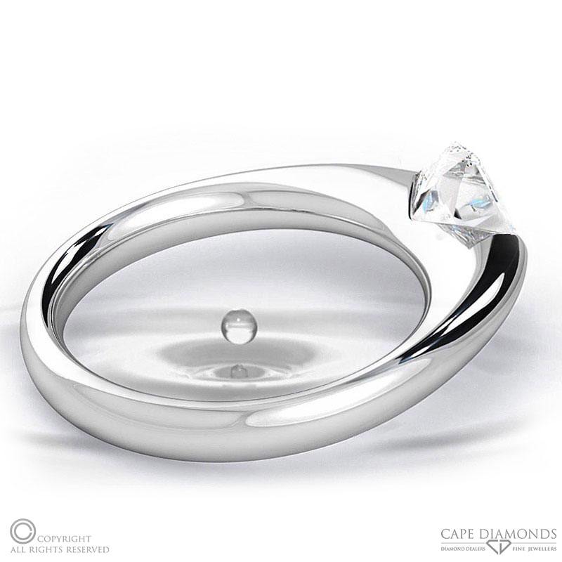Radiant Soul Charm Lab Grown Diamond Engagement Ring White Gold