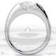 radiant soul charm natural diamond engagement ring white gold with 9k white gold metal and radiant shape diamond