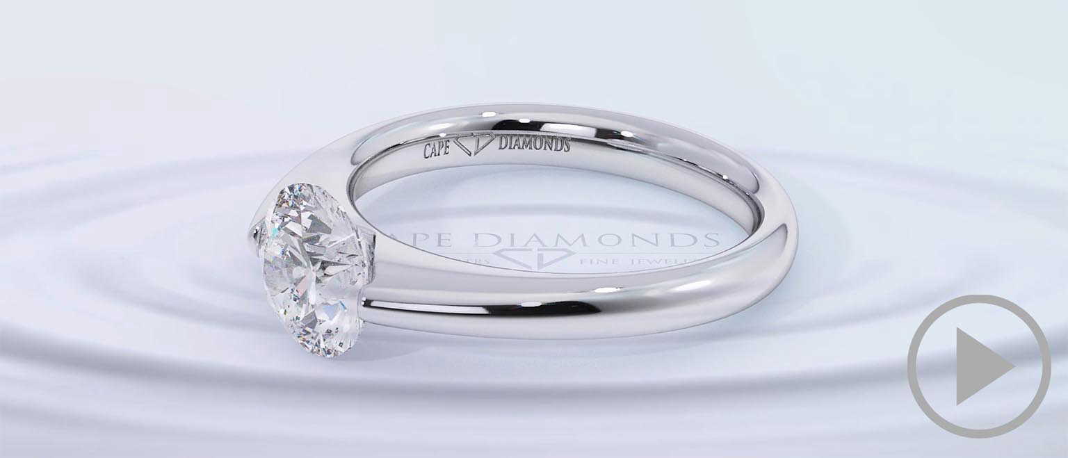 Soul Modern Lab Grown Diamond Engagement Ring White Gold top video