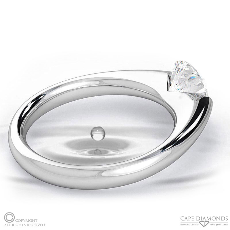 Soul Modern Natural Diamond Engagement Ring White Gold