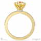 yellow lab grown diamond low hidden halo oval cut cross claws engagement ring yellow gold with 9k yellow gold metal and oval shape diamond