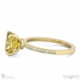 yellow natural diamond low hidden halo radiant cut engagement ring yellow gold with 9k yellow gold metal and radiant shape diamond
