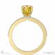 yellow natural diamond low hidden halo radiant cut engagement ring yellow gold with 9k yellow gold metal and radiant shape diamond
