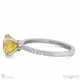 yellow natural diamond low hidden halo round cut engagement ring white gold with 18k white gold metal and round shape diamond
