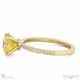 yellow lab grown diamond low hidden halo round cut engagement ring yellow gold with 9k yellow gold metal and round shape diamond